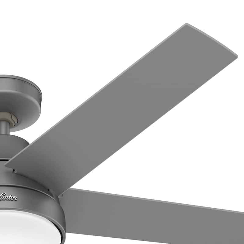 Hunter 52" WiFi Aerodyne Ceiling Fan w/ LED Light, Handheld Remote - Modern, Contemporary, Transitional - SMART FAN!