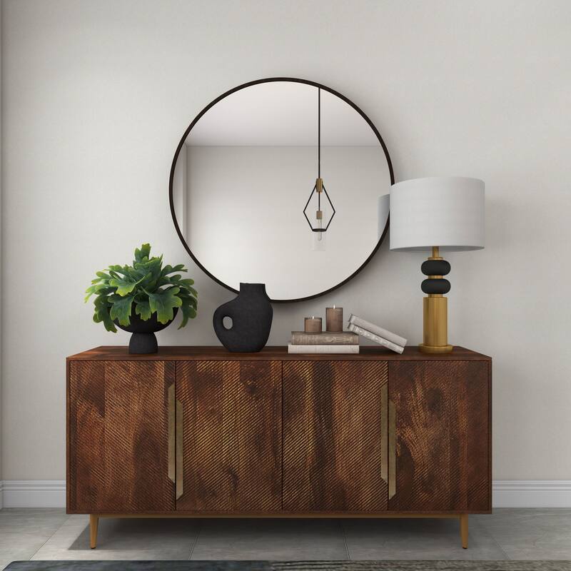 Modern Black Aluminum Vase for Living Room or Entryway
