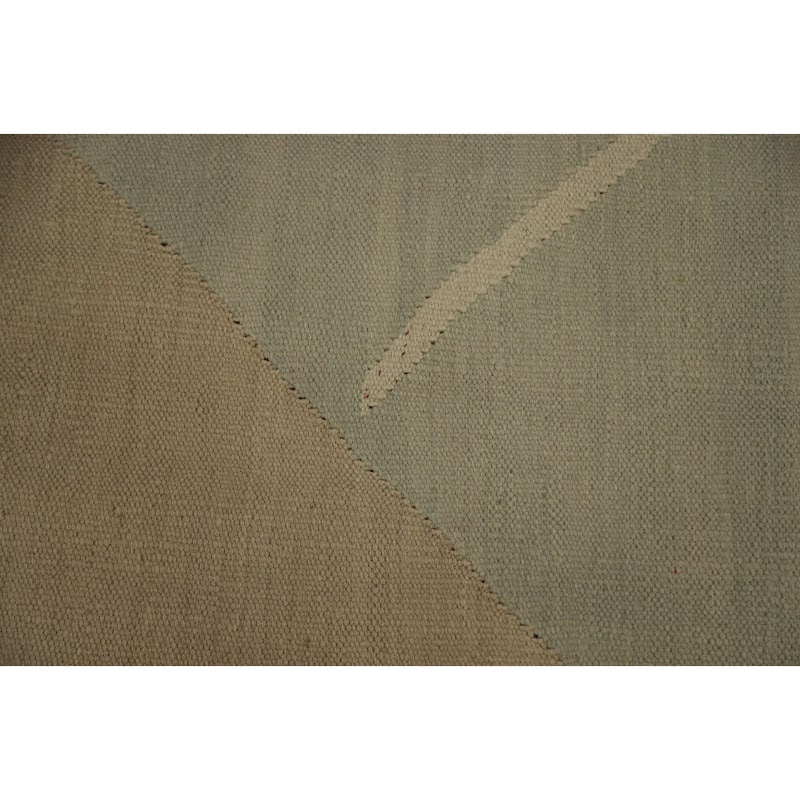 Hand Woven Oriental 100% Wool Carpet Southwestern Modern Beige & Ivories Kilim Area Rug - 6' 4'' X 5' 0''