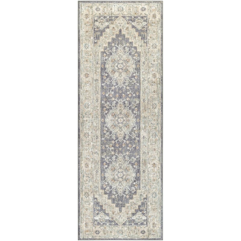 Betty Classic Medallion Area Rug - 2' 7" x 7' 3" - Denim/Grey