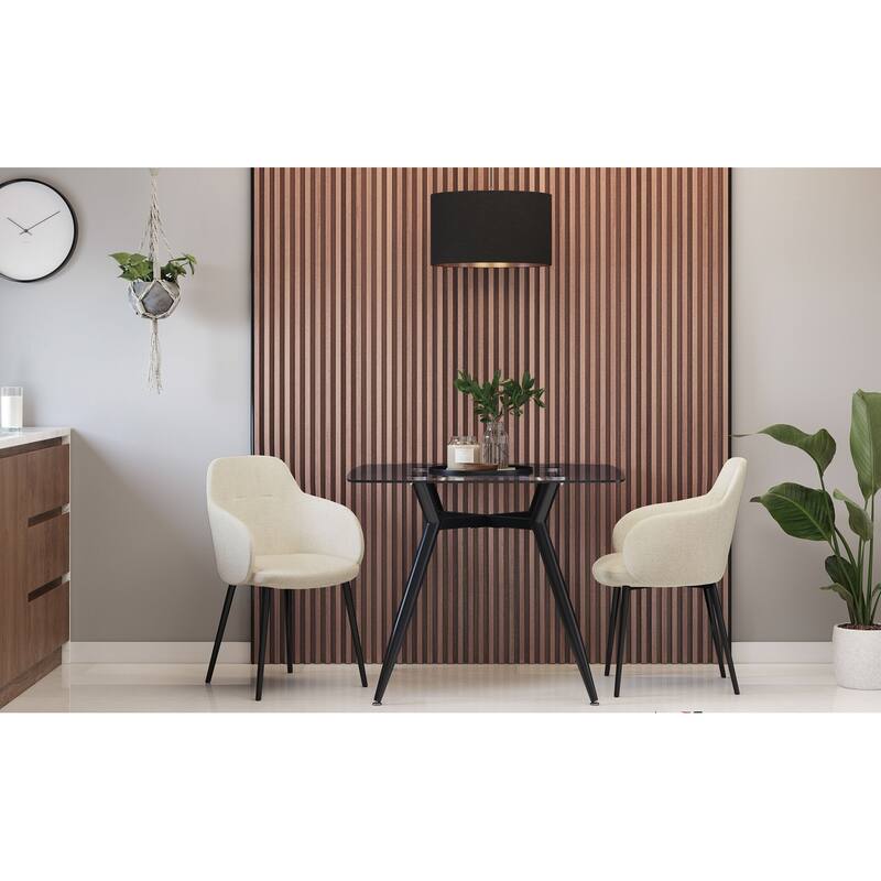 Carson Carrington Iglabo Dining/Accent Chair with Half-Lap Metal Legs (Set of 2)