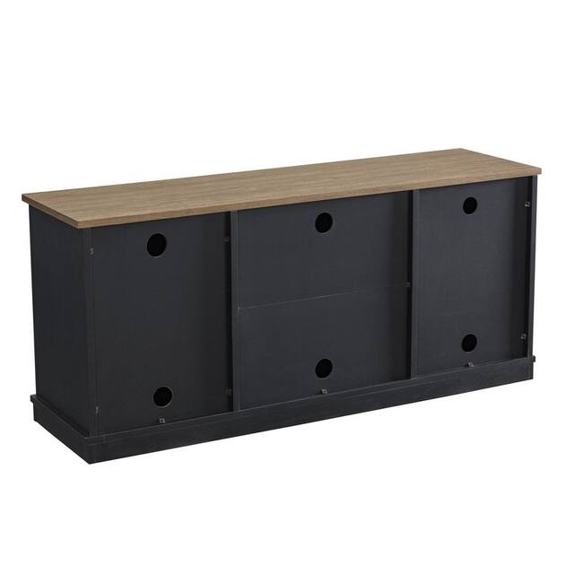 54" Faux Raw Wood TV Stand for 60" TVs - 54" in Width