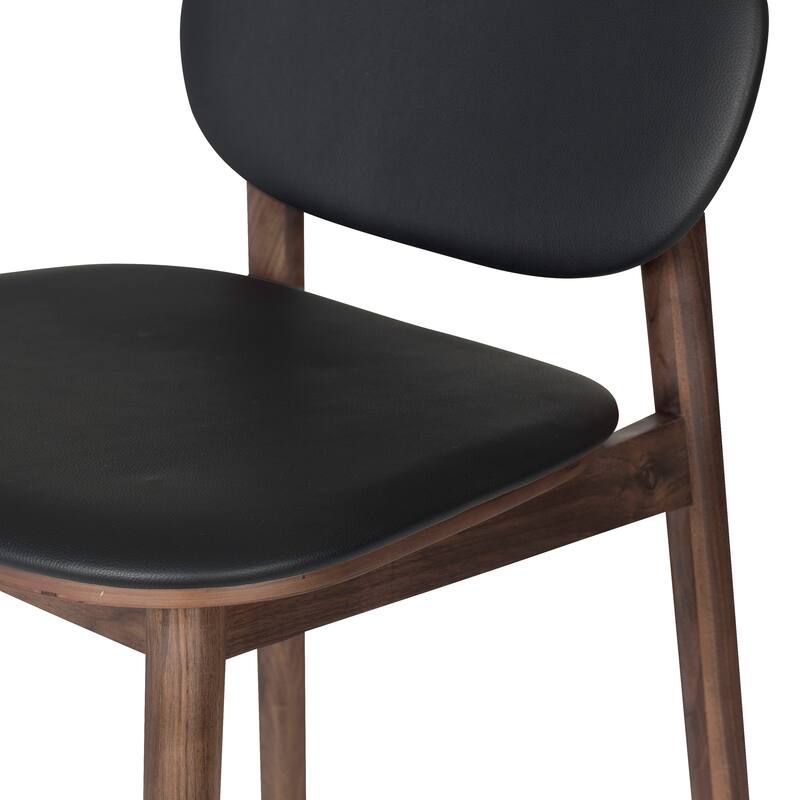 Poly and Bark Bonato Leather Counter Stool - Solid Wood Frame