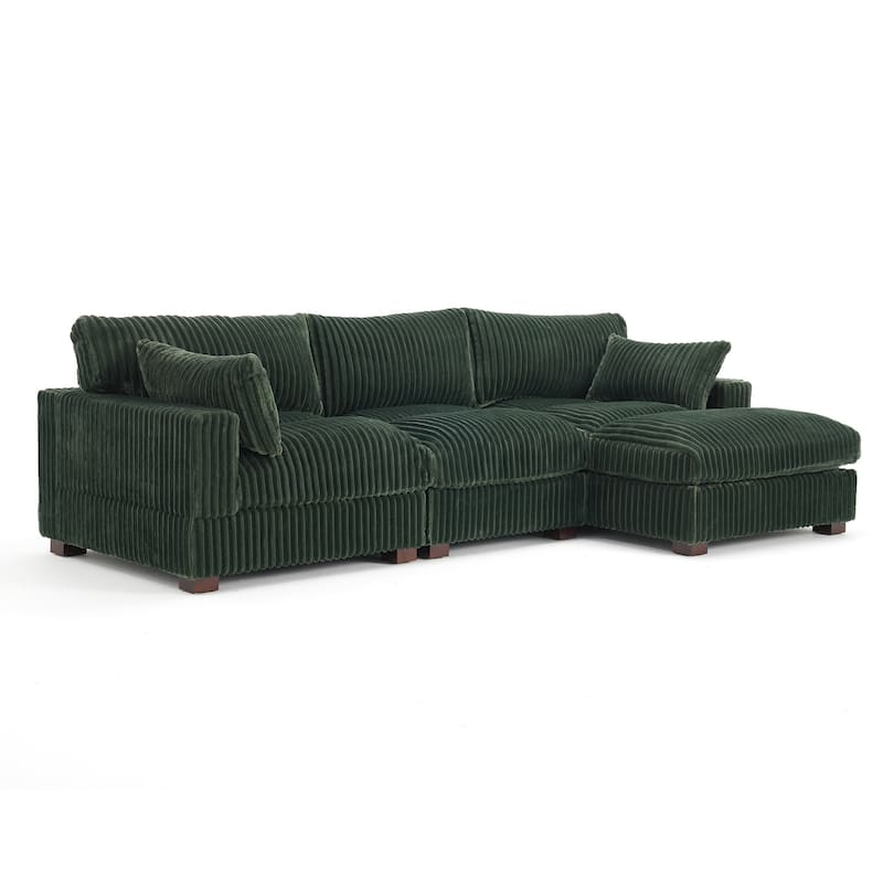 Oversized Plush Modular Sectional Sofa Set L Shaped Couch