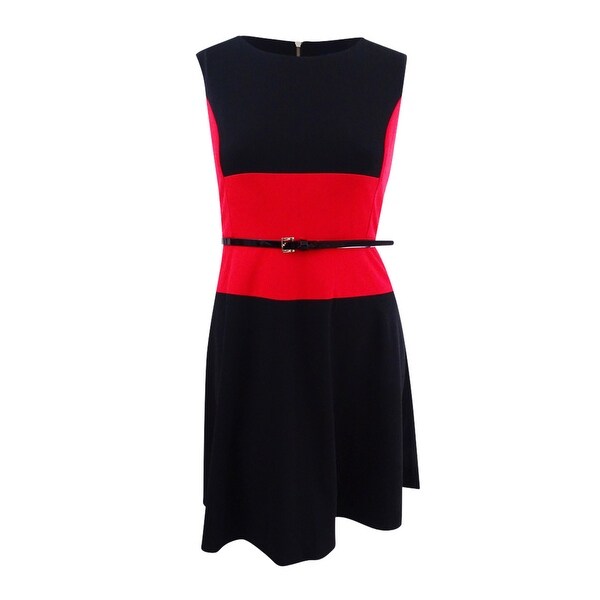 tommy hilfiger red and black dress