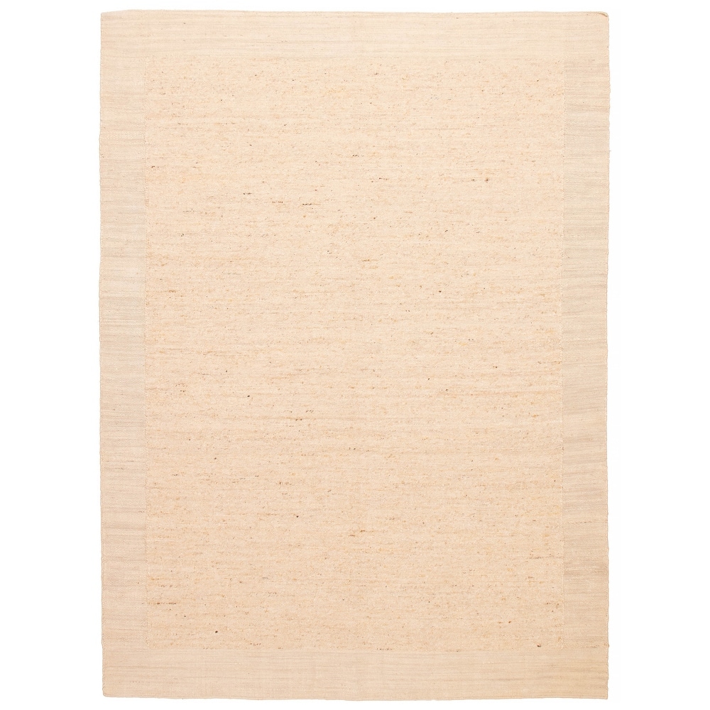 ECARPETGALLERY Hand Woven Zahara Cream Dhurrie