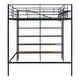 preview thumbnail 9 of 16, Full Size Metal Loft Bed with Storage Ladder and Grid Shelf