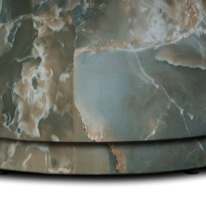 Treso Round Concrete Coffee Table with Marble Finish
