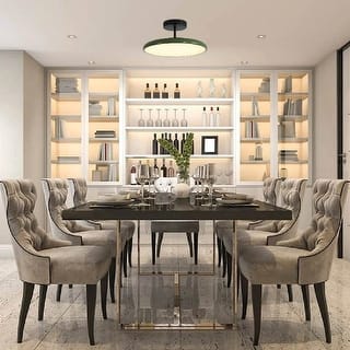 Contemporary mount flush light green hallway light metal ceiling light