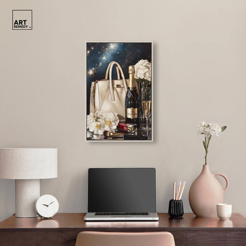 Cheers to Starry Glam Canvas by Art Remedy