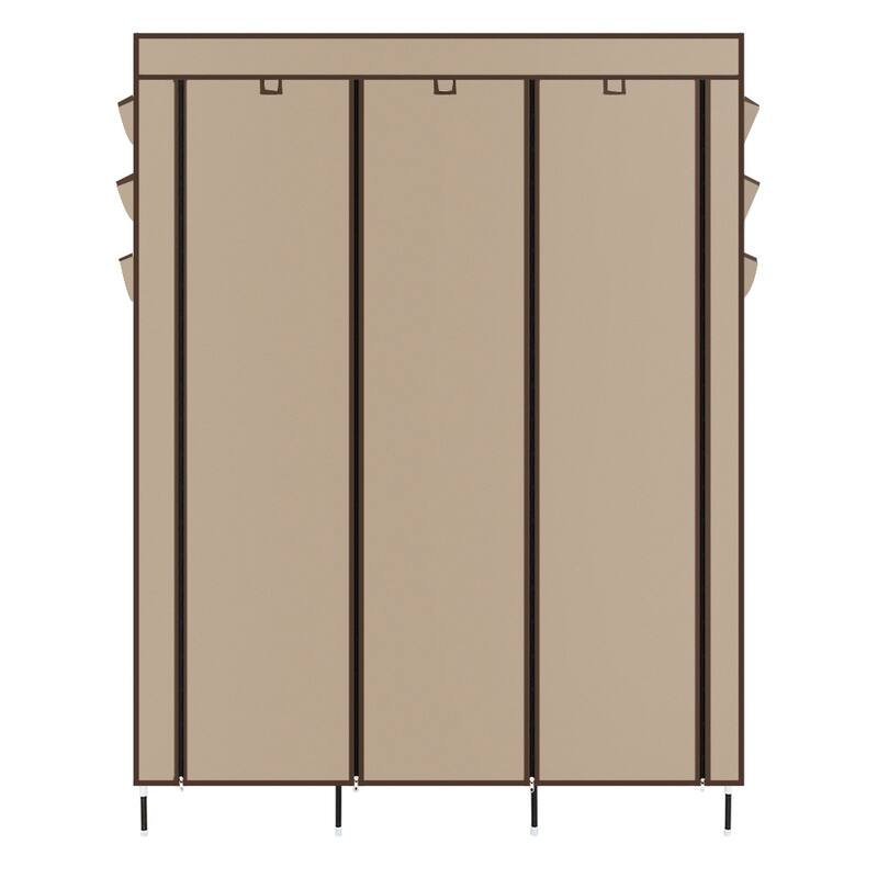 Fabric High-leg Steel 69-inch Wardrobe