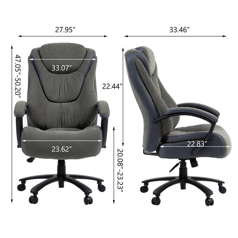 Modern High-Back Office Chair with Adjustable Height, Skin-Friendly Cotton Fabric Material, for Home Offices