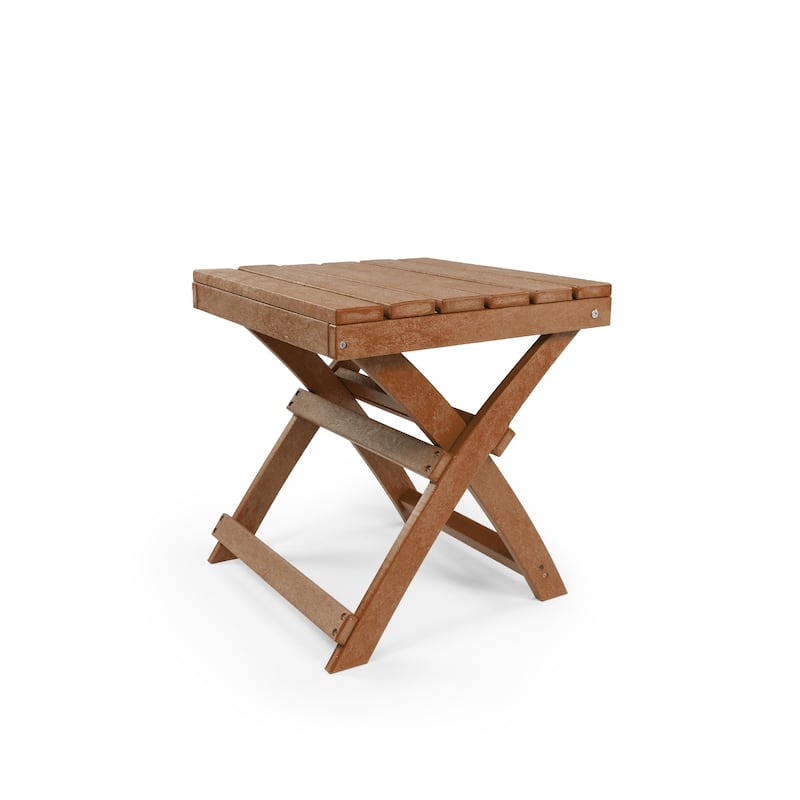 Santorini Fully Assembled All-Weather Recycled HDPE Outdoor Folding Side Table