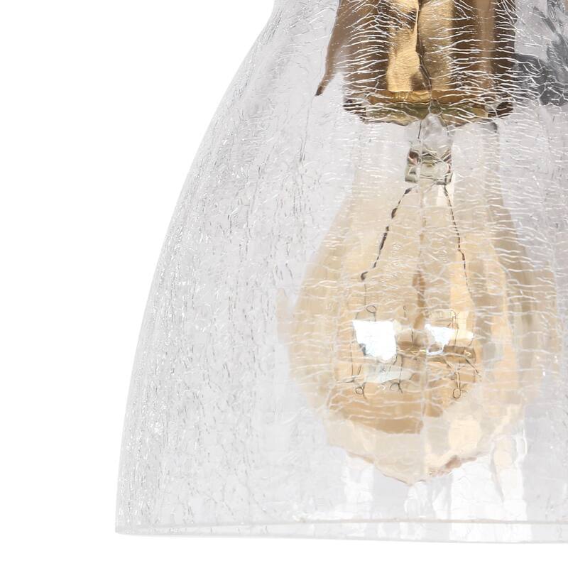 Chiry Mid-Century Modern 2-Light Gold Linear Glass Bathroom Vanity Light
