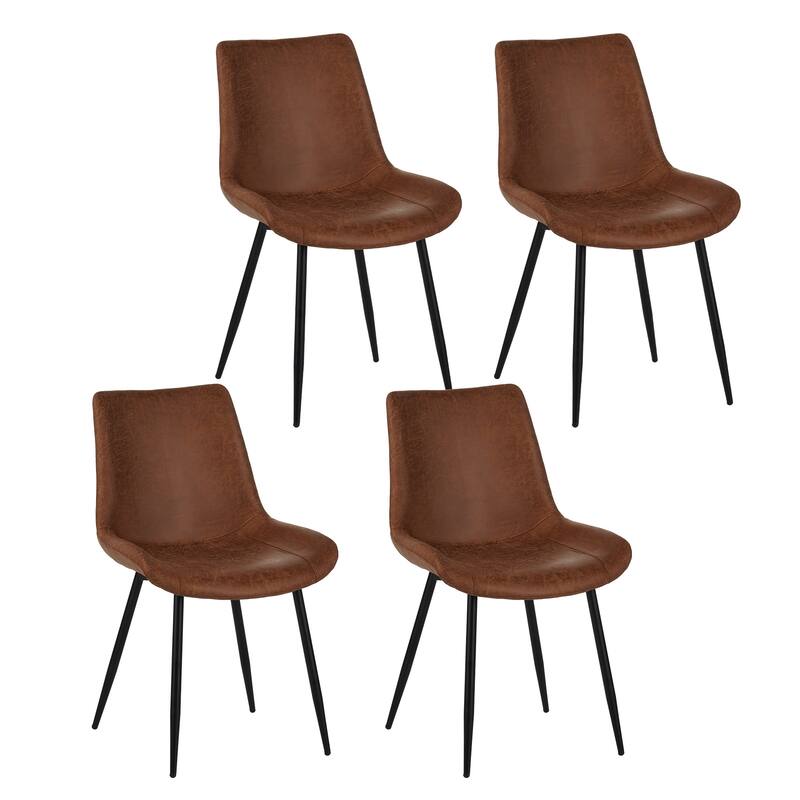 Minimalist Side Chair Dining Chair Kitchen Chair Office Chair Leather Chair Coffee Chair with Metal Legs