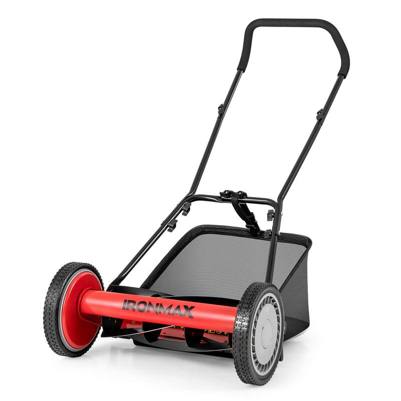 Ironmax 16" Push Lawn Mower with 5-Blade 6.9 Gallon Removable Grass - See Details - Red