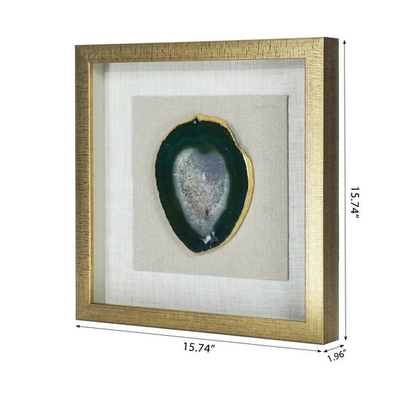 dimension image slide 0 of 2, HUJI Agate Slice Shadow Box Wall Decor