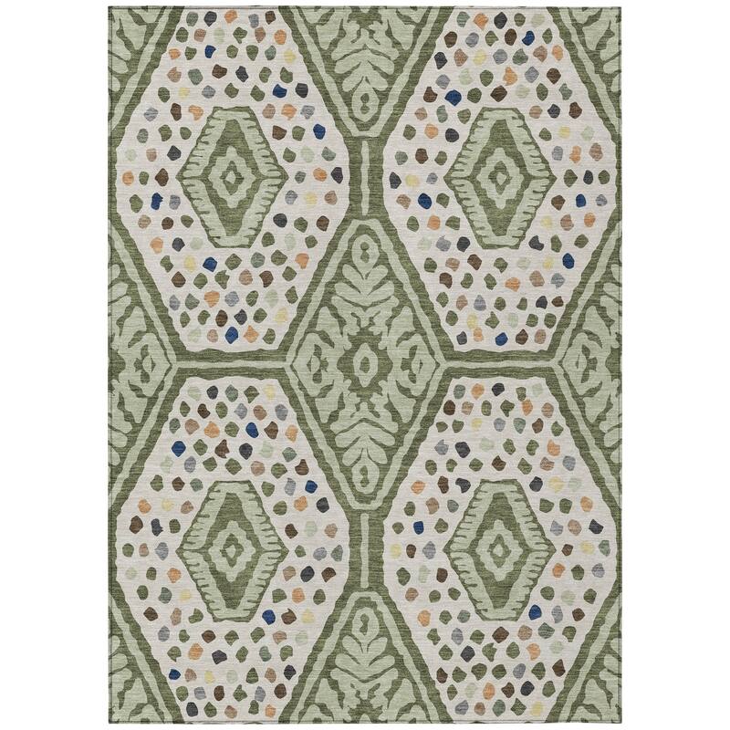 Machine Washable Indoor/ Outdoor Global Nipsey Chantille Rug
