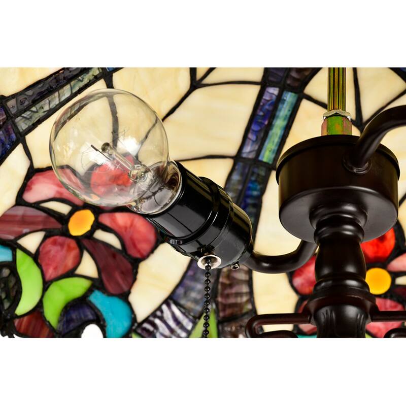 Nicole 3-light Tiffany-style 16-inch Double-lit Table Lamp