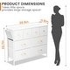 preview thumbnail 5 of 8, White Dresser for Bedroom with 8 Drawers TV Stand for 45" TV Bedroom Dresser Storage Organizers, Fabric Chest of Drawers