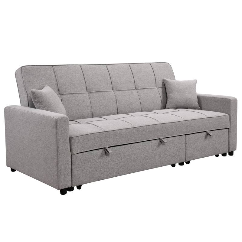 Upholstered Sofa Bed with Adjustable Backrest