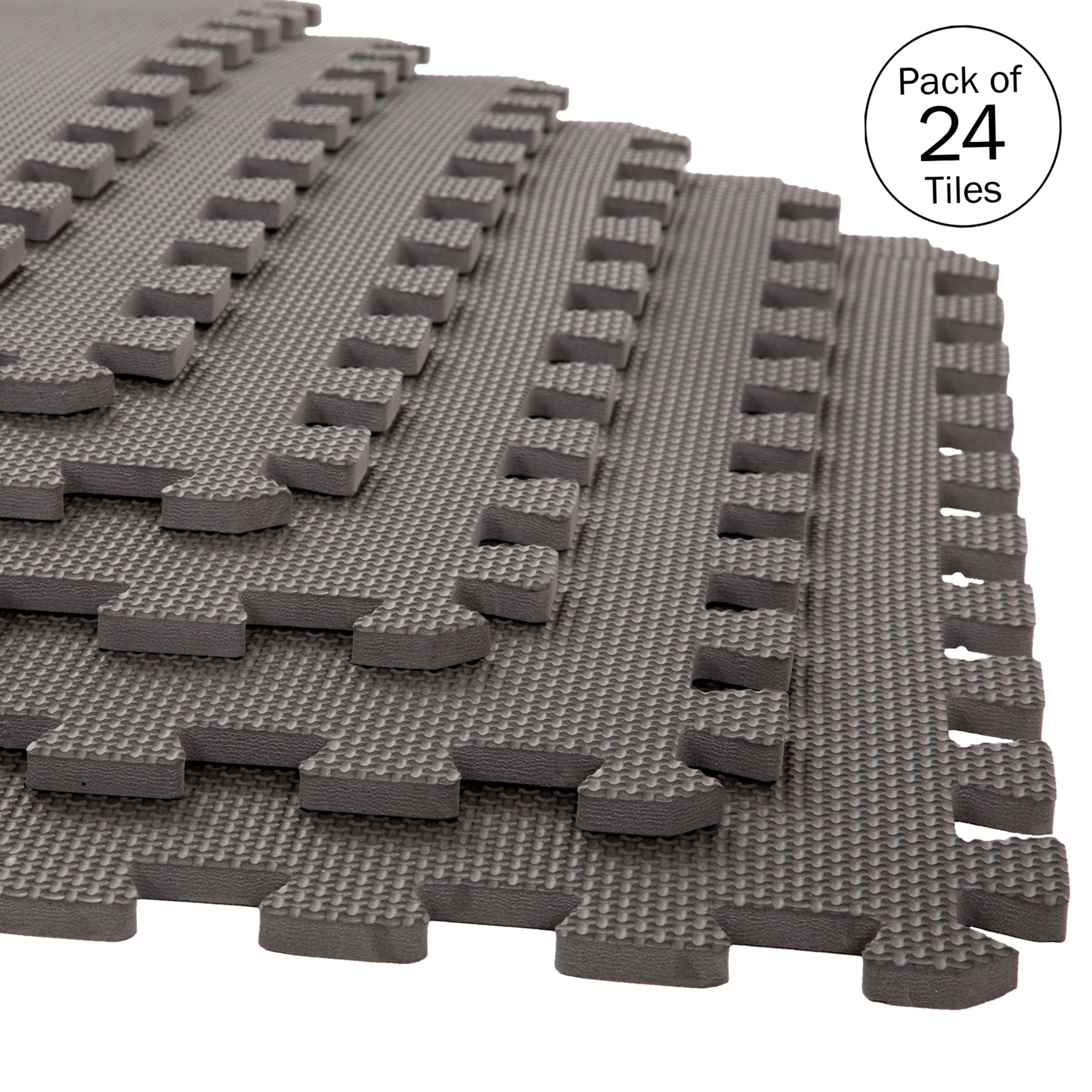 SHCKE Foam Flooring Tiles, EVA Gym Mat 12/24-pack Exercise Mat for Exercise  and Fitness Equipment, Extra Thick Eva Foam Fitness Equipment Mat & Home  Protective Flooring Cushion 