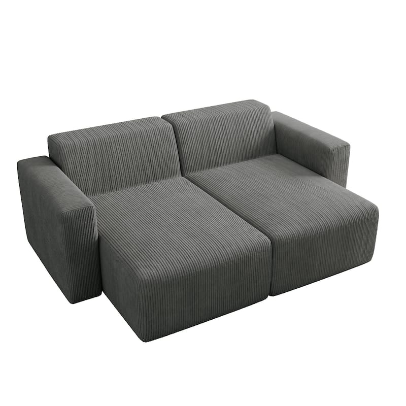 UIXE Upholstered Corduroy Chaise Lounges For Interior