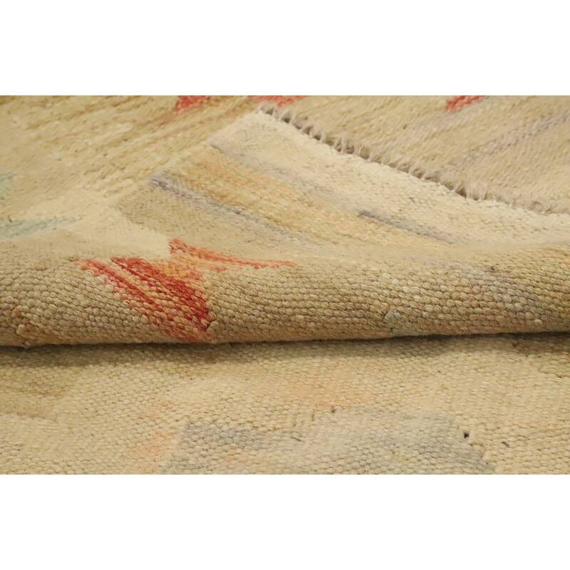 Hand Woven Oriental 100% Wool Carpet Southwestern Tribal Greys & Charcoal Kilim Area Rug - 6' 2'' X 3' 9''
