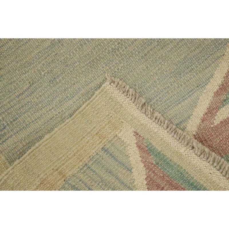 Hand Woven Oriental 100% Wool Carpet Southwestern Modern Beige & Ivories Kilim Area Rug - 4' 9'' X 3' 3''