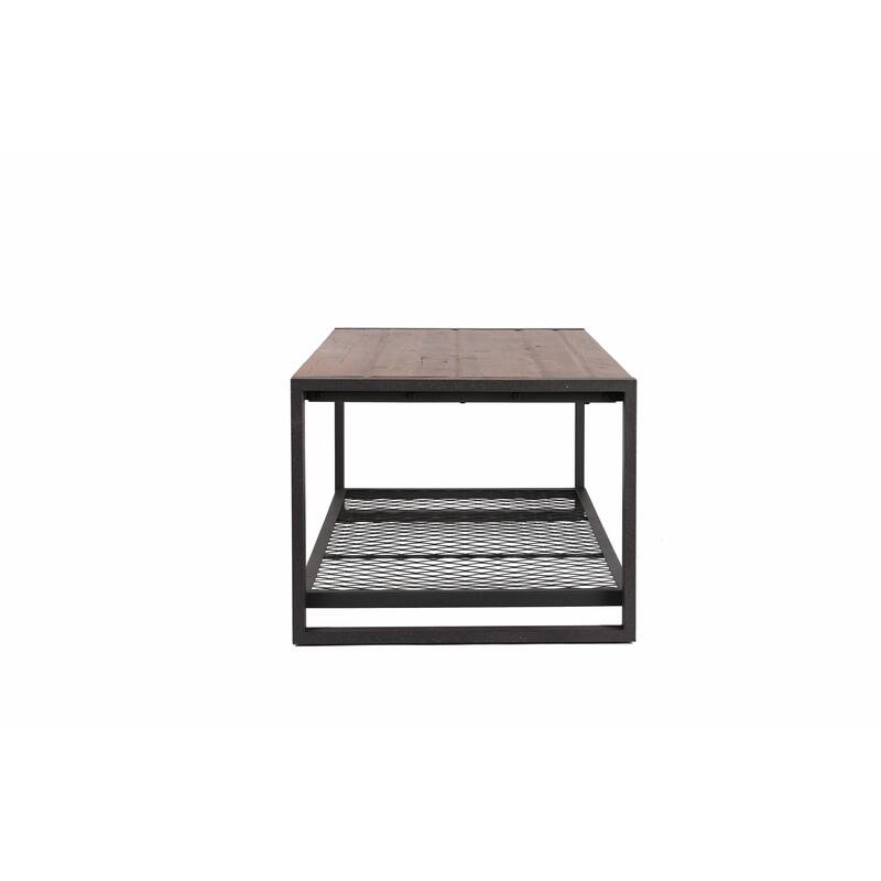 Console Coffee Table with a Natural Reclaimed Wood Finish