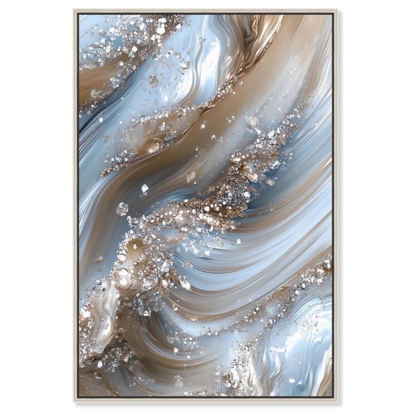 Crystal Ice Storm Canvas by Art Remedy - Silver - 30" x 45"