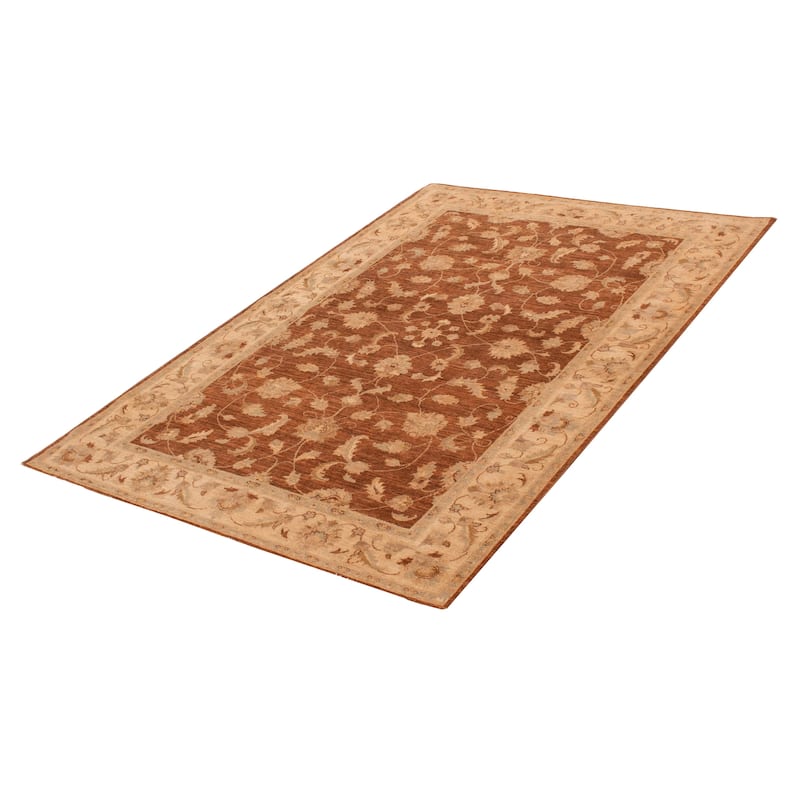 ECARPETGALLERY Hand-knotted Chobi Finest Brown Wool Rug - 5'11 x 8'8