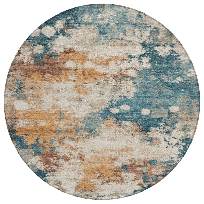 HomeRoots Abstract Transitional Rectangle Outdoor Rug
