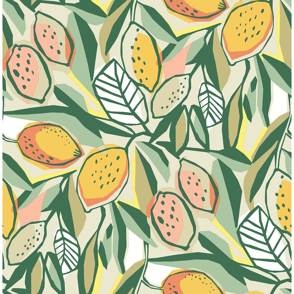 Main Squeeze Peach Peel and Stick Wallpaper