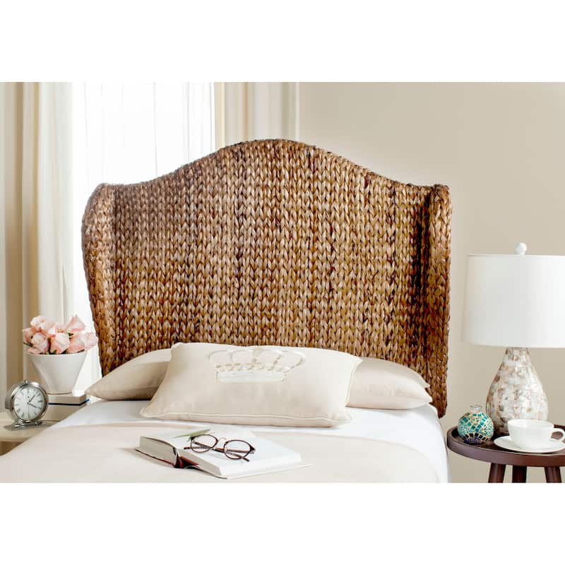 SAFAVIEH Gayatri Natural Woven Wingback Headboard (Full) - Brown - Twin