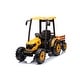 preview thumbnail 7 of 12, Battery-Powered 24V Kids Ride-On Tractor with 3-Gear Shift & Treaded Tires Yellow