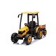 preview thumbnail 8 of 13, Ride on Tractor with Trailer,24V Battery Powered Electric Vehicle Toy with 3-Gear-Shift Ground Loader,Treaded Tires,LED Lights Yellow