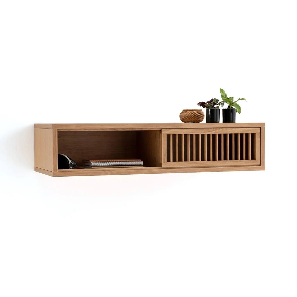 Bilbao Oak Wall Shelf Unit - N/A