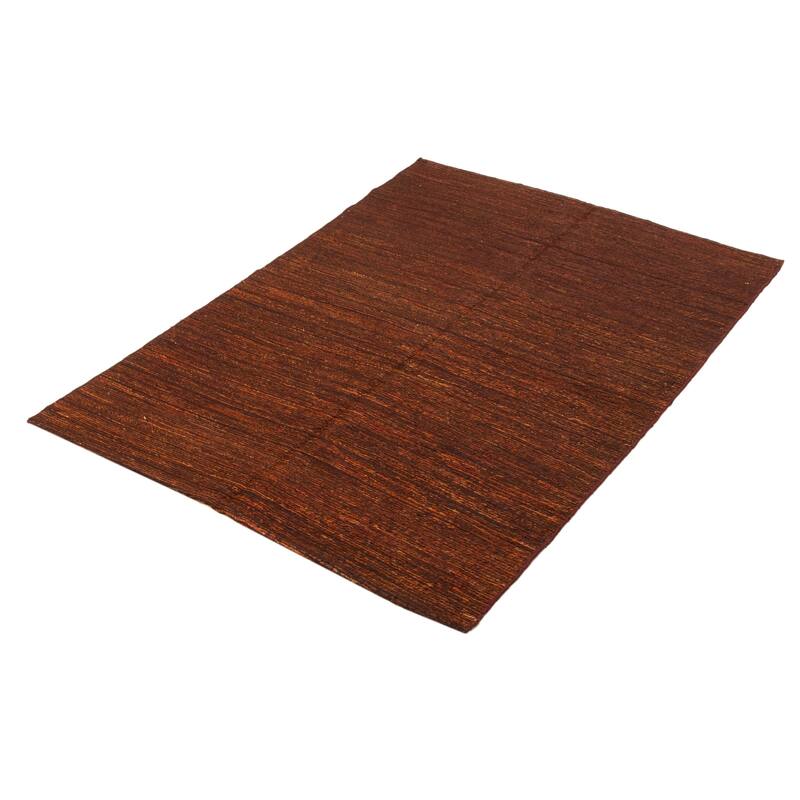 ECARPETGALLERY Flat-Weave Natural Brown Wool Tapestry Kilim - 3'9 x 6'5