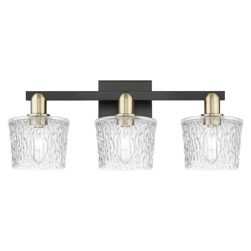 Innovations Lighting 716-3W-11-26 Niagara Vanity Niagara 3 Light 26" - Black Antique Brass / Clear