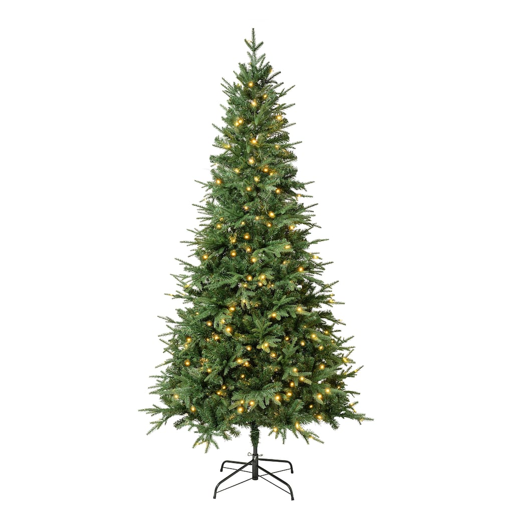 National Tree Company 7.5 ft. Feel-Real Duxbury Tree with Warm White LED Lights - 7.5 Foot