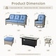 preview thumbnail 57 of 71, OVIOS 10-piece Patio Wicker Swivel Rocking Chair Set With Fire Pit