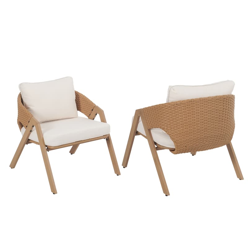 Christopher Knight Home - Eulalia Outdoor Wicker Rattan Chair (Set of 2)