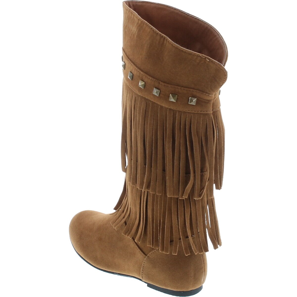 2 layer fringe boots