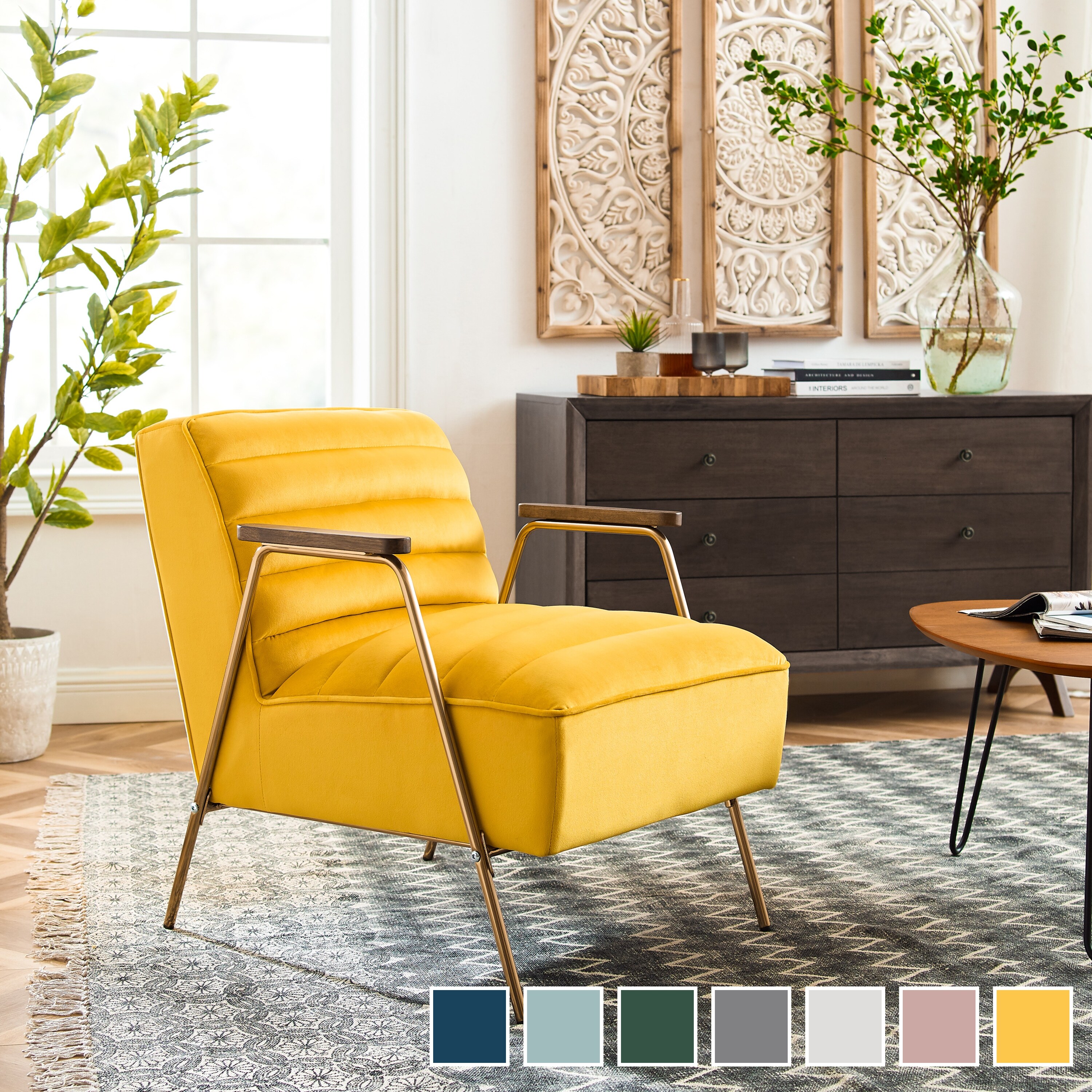 Art leon velvet chair clearance
