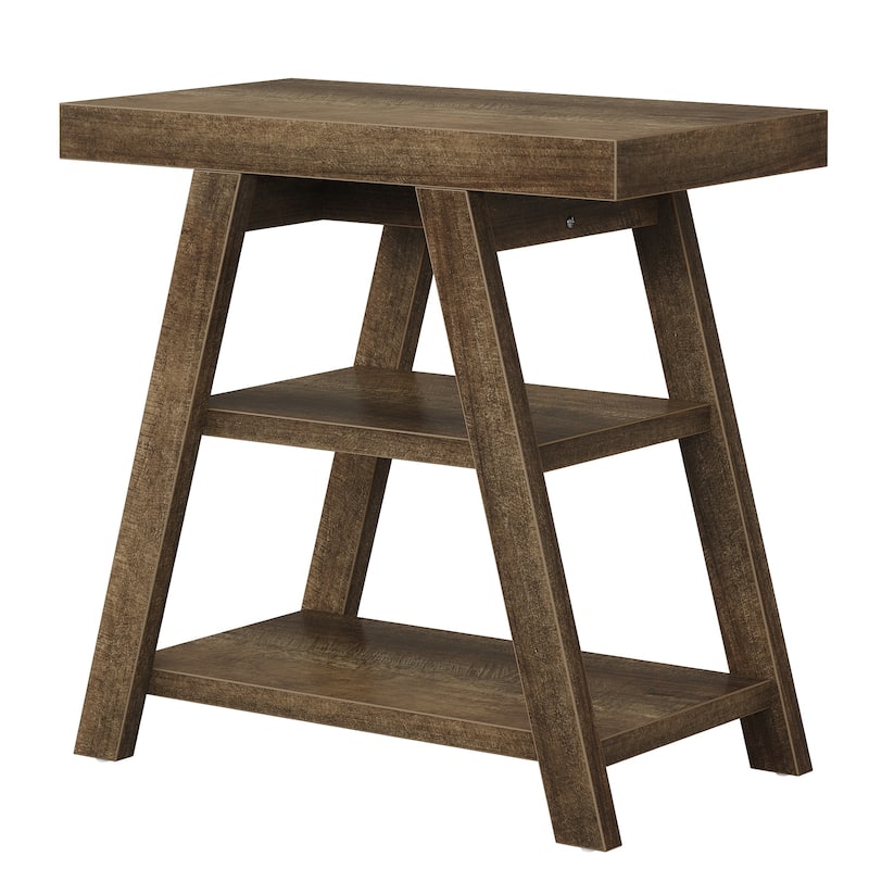 Side Table with Storage, Nightstand, Wooden End Table, Sofa/Bedside Table for Living Room, Bedroom