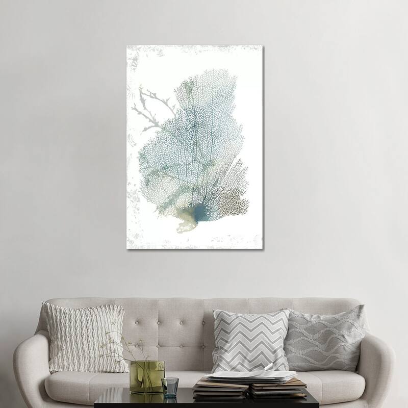 iCanvas "Teal Delicate Coral II " by Aimee Wilson Canvas Print - 48x32x1.5