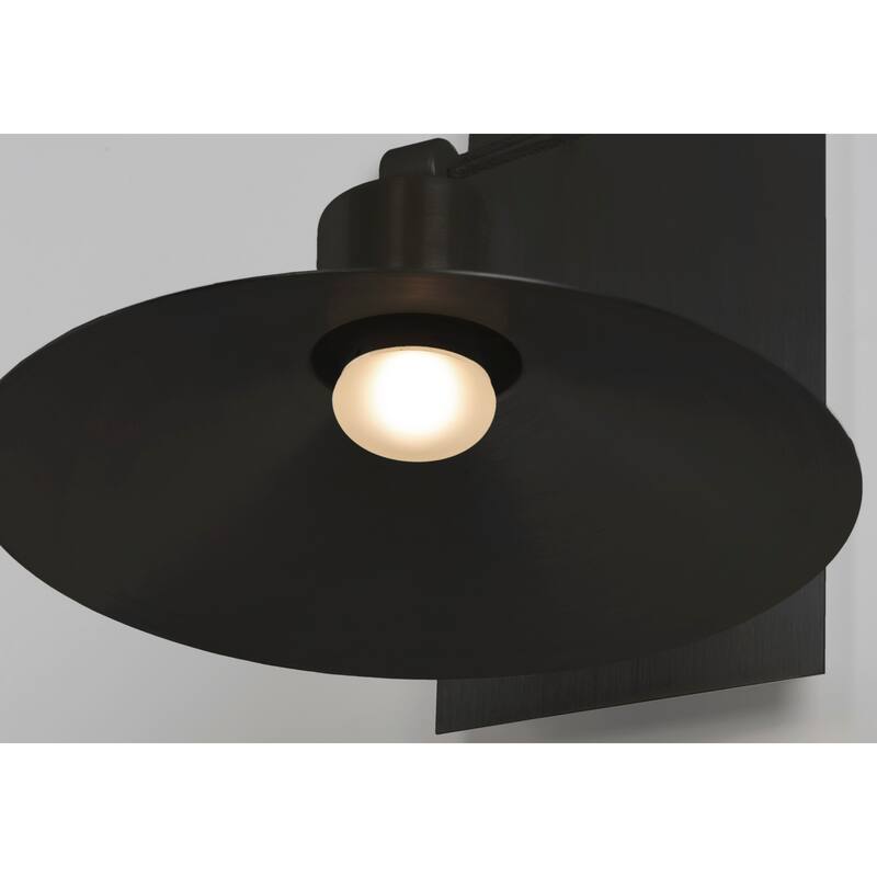 Maxim Civic 8" LED Wall Sconce with Steel Cable and Metal Cone Shade