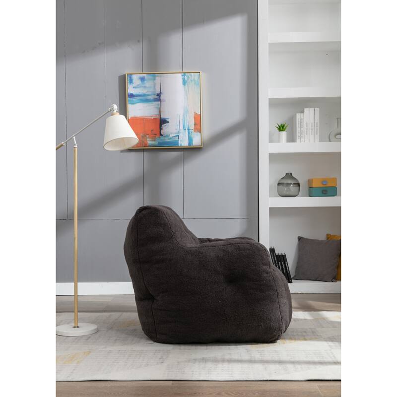 Soft Teddy fabric bean bag chair