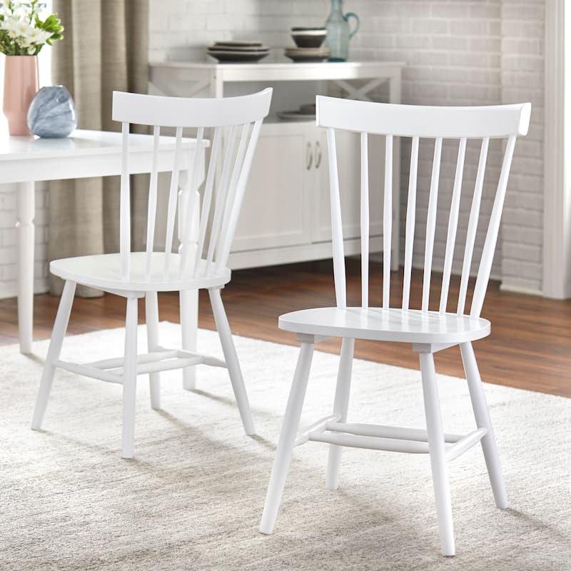 Simple Living Venice Farmhouse Dining Chairs (Set of 2) - White